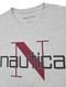 Camiseta Nautica Masculina N Logo Cinza Mescla - Marca Nautica