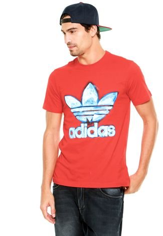 Camiseta adidas Originals Trf Graphic 3 Vermelha