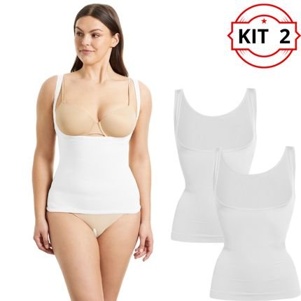 Kit 2 Cintas Feminina Postural Modeladora Poliester - Marca Slim Fitness