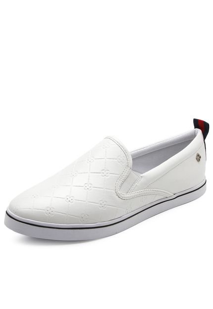 Slip On Couro Capodarte Monograma Branco - Marca Capodarte