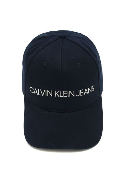 Boné Calvin Klein Jeans Lettering Azul-Marinho - Marca Calvin Klein Jeans