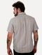 Camisa Tommy Hilfiger Masculina Manga Curta Regular Oxford Multi Stripes Cinza - Marca Tommy Hilfiger