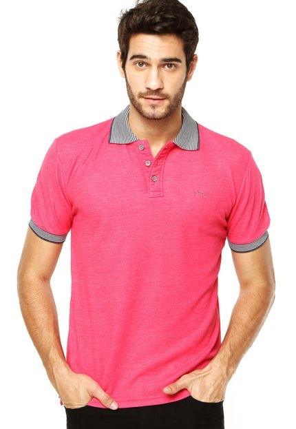 Camisa Polo TNG Listras Rosa - Marca TNG