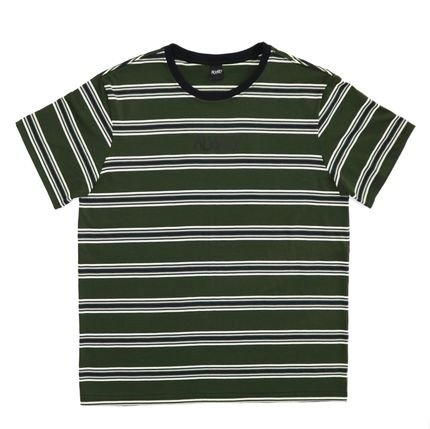 Camiseta Alkary Listras Verde Musgo - Marca Alkary