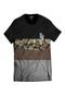 Camiseta Di Nuevo Militar StreetWear Camuflada Cinza Preta - Marca Di Nuevo