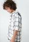 Camisa Infantil Menino Oversized Em Xadrez Com Capuz - Off White - Marca Hering