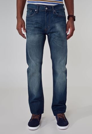 Calça Jeans Levis 513 Slim Straight Fit Azul