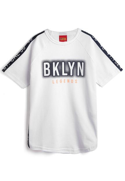 Camiseta Kyly Menino Escrita Branca - Marca Kyly