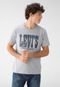Camiseta Levis Reta Estampada Cinza - Marca Levis