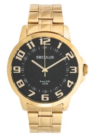 Relógio Seculus 28898GPSVDA1 Dourado/Preto