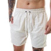 Short Linho Masculino Mauricinho Bermuda Curta Moda Casual Confortavel Bege - Marca Rute Paula