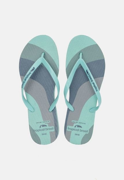 Chinelo Tropical Brasil Estampado Slim Acqua - Marca Tropical Brasil