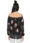 Blusa Desigual Ombro a Ombro Woven Preta - Marca Desigual