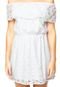 Vestido DAFITI JOY Bata Malha Laise Branco - Marca DAFITI JOY