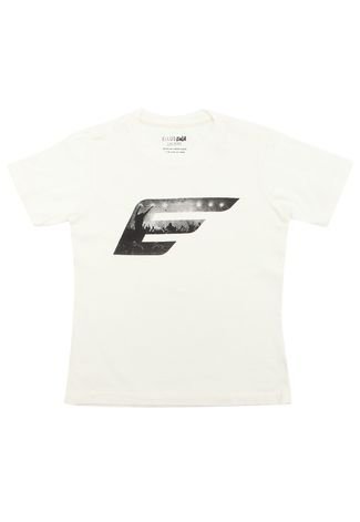 Camiseta Ellus Kids Menino Escrita Off-White