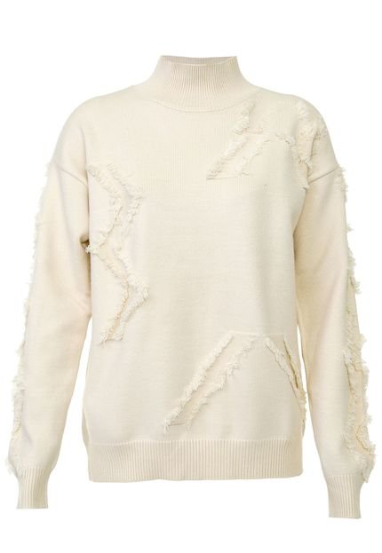 Suéter MOB Tricot Franjas Off-White - Marca MOB