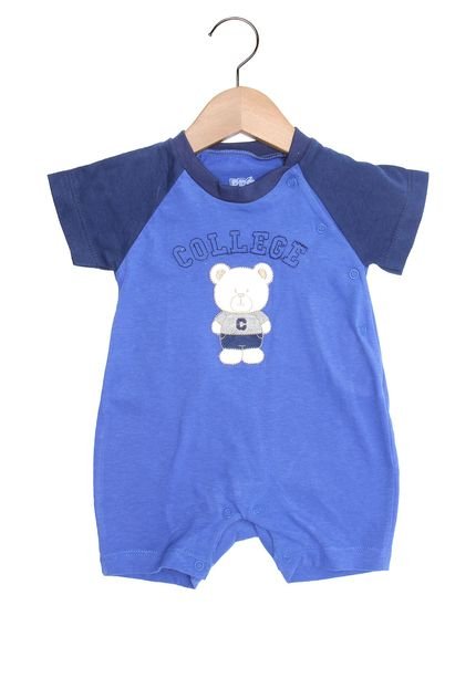Macacão Pro-Baby Curto Baby Menino Azul - Marca Pro-Baby