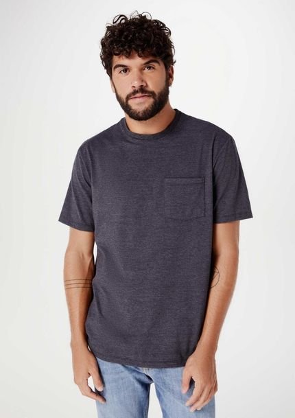 Camiseta Básica Masculina Super Cotton Com Bolso - Marca Hering