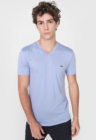 Camiseta Lacoste Brand Azul - Compre Agora