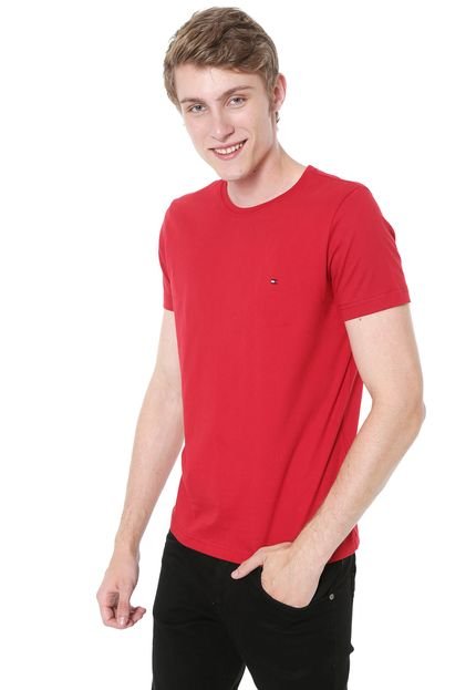 Camiseta Tommy Hilfiger Essential Vermelha - Marca Tommy Hilfiger