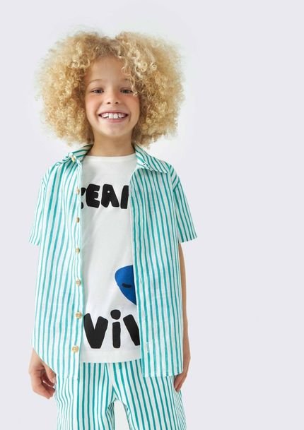 Camisa Infantil Menino Listrada Fábula - Marca Hering