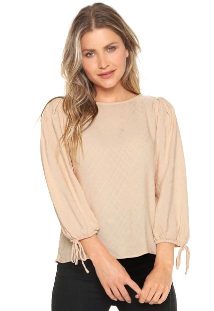 Blusa Aishty Textura Bege - Marca Aishty