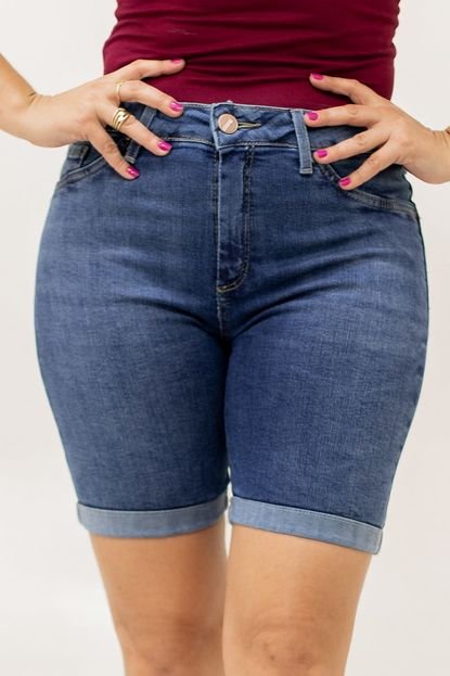 Bermuda Jeans Básica Feminina Barra Dobrada Anticorpus - Marca Anticorpus JeansWear