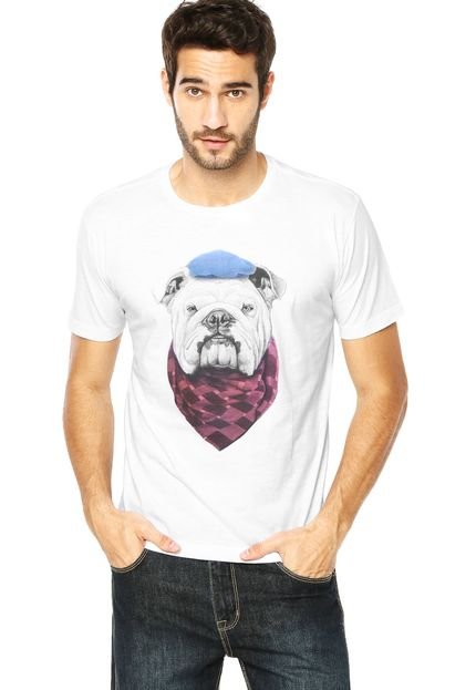 Camiseta Huck British Bulldog Branca - Marca Huck