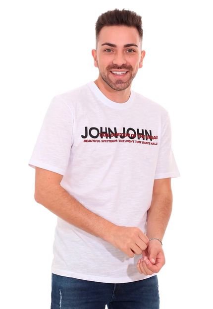 Camiseta John John Masculina Take Our Tour Branca - Marca John John