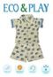 Pijama Infantil Ecoeplay Nuvem Off White - Marca Ecoeplay