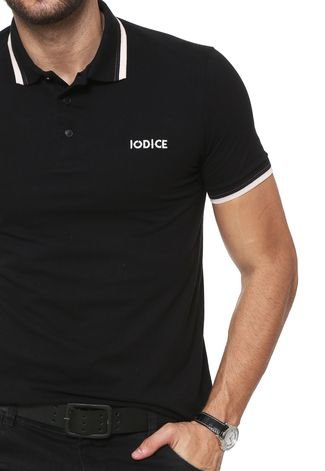 Camisa Polo Iódice Logo Preta