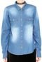 Camisa Jeans Aishty Estonada Azul - Marca Aishty