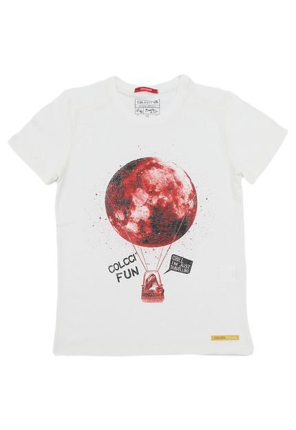 Camiseta Colcci Fun Menino Escrita Branca - Marca Colcci Fun