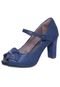 Peep Toe Ramarim Garnish Azul - Marca Ramarim