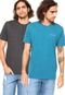 Kit Camiseta Billabong Dual Pack 02 Cinza/Azul - Marca Billabong