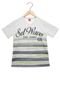 Camiseta Manga Curta Kyly Set Waves Infantil Cinza - Marca Kyly