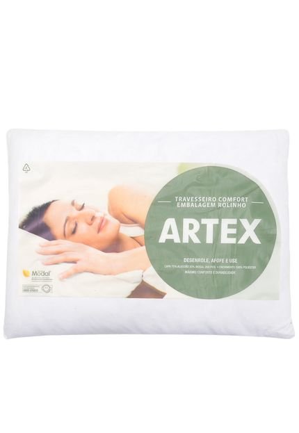 Travesseiro Artex Comfort Rolinho 50x70cm Branco - Marca Artex