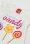 Conjunto Manga Longa 2pçs Kyly Infantil Candy Off-White/Rosa - Marca Kyly