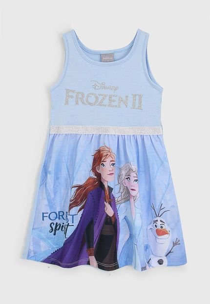 Vestido Fakini Infantil Frozen Azul - Marca Fakini