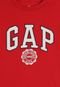 Camiseta Infantil GAP Logo Bordado Vermelha - Marca GAP