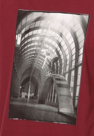 Camiseta Vans Rail Line Vinho