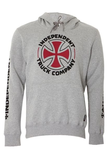 Moletom Fechado Flanelado Independent Cross Cinza - Marca Independent