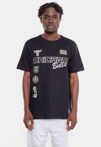 Camiseta NBA Flag City Chicago Bulls Preta - Marca NBA