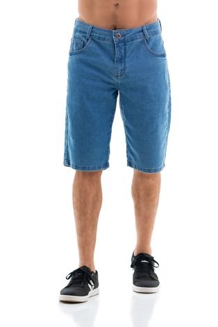 Bermuda Jeans Masculina Confort Arauto  Azul Claro