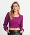 Blusa Manga Longa Feminina Xadrez Endless Roxo - Marca Endless