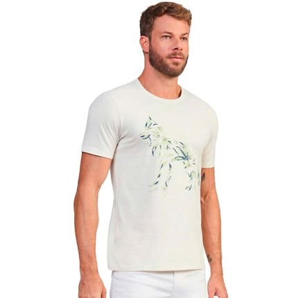 Camiseta Acostamento Flower Wolf VE24 Off White Masculino - Marca Acostamento