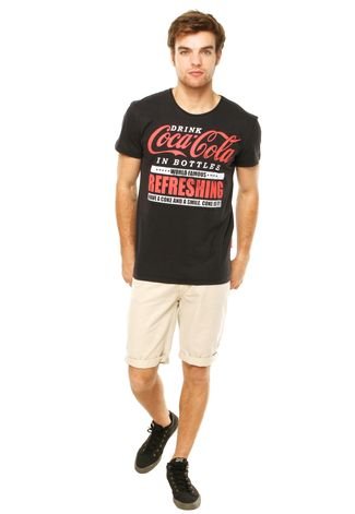 Bermuda Sarja Coca cola jeans Bege