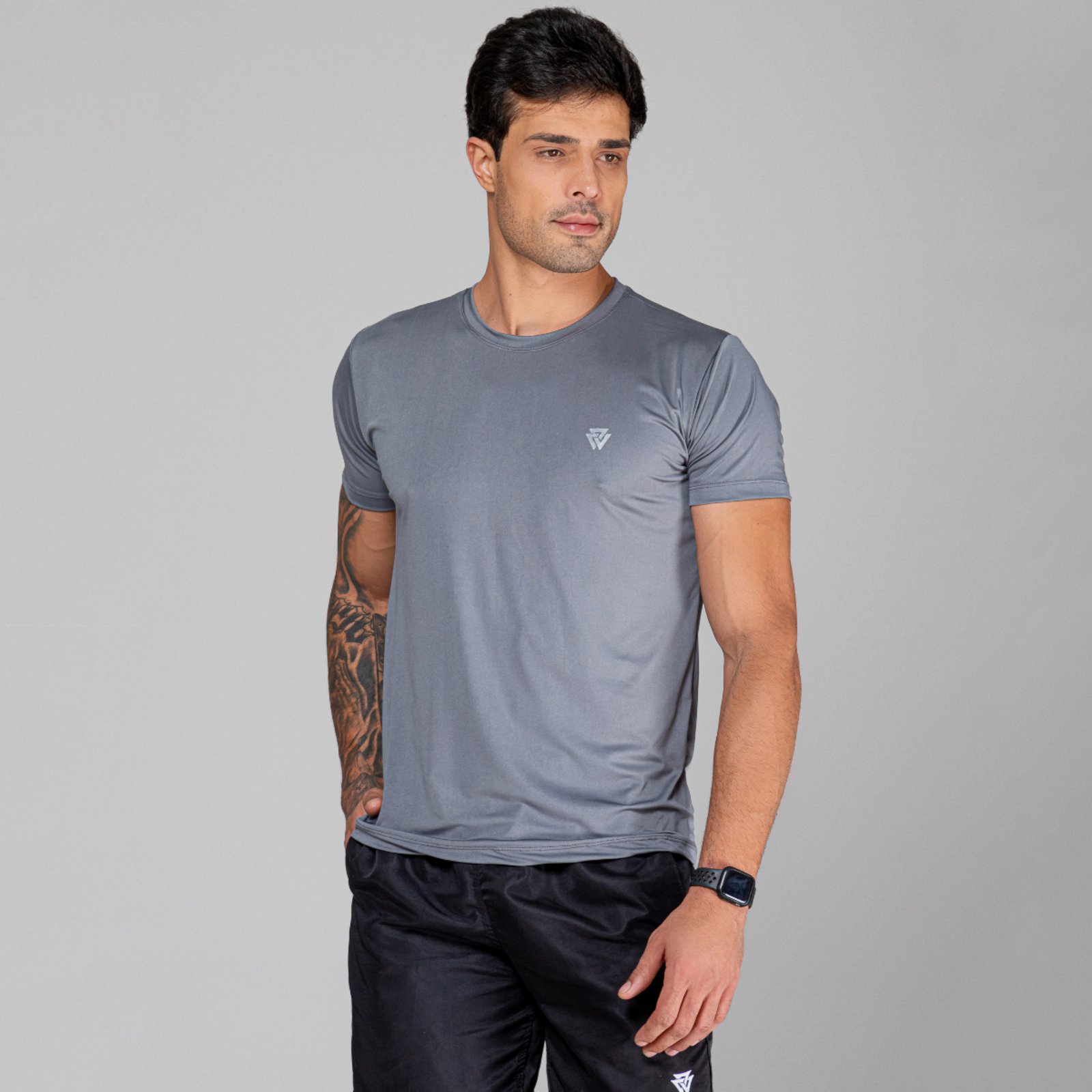 Volgatte - Camiseta Camisa Dry Fit UV Treino Academia Corrida Dia a Dia Cor Cinza - Marca VOLGATTE