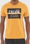 Camiseta Calvin Klein Jeans Lettering Amarela - Marca Calvin Klein Jeans