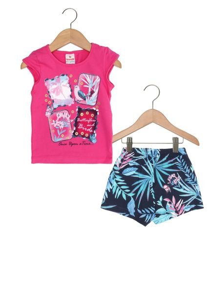 Conjunto Brandili Curto Menina Rosa - Marca Brandili